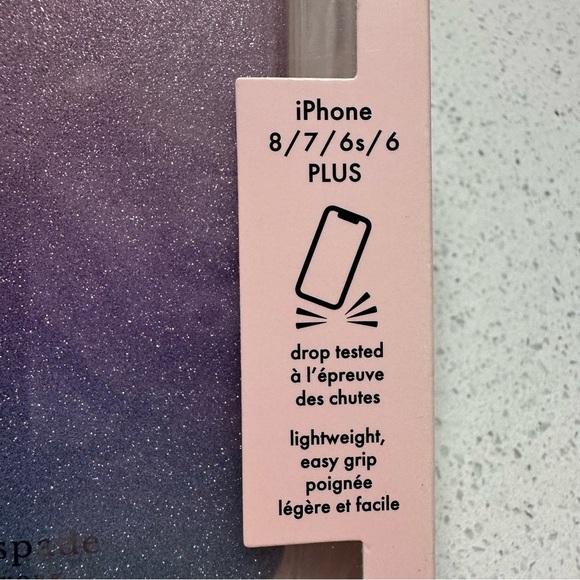 NIB KATE SPADE "Ombre Glitter" Hardshell Case for Apple iPhone 8/ 7/ 6s/ 6 NEW!! - Picture 4 of 5